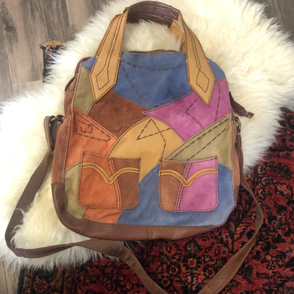 Lucky brand patchwork leather purse